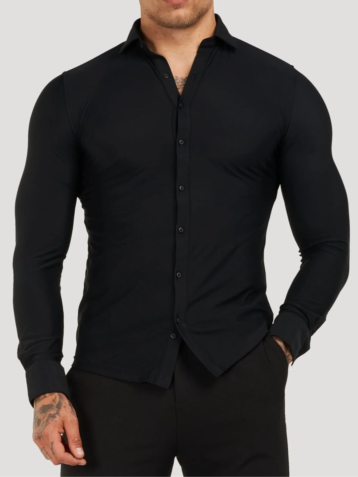 Camisa elegante anti-plancha