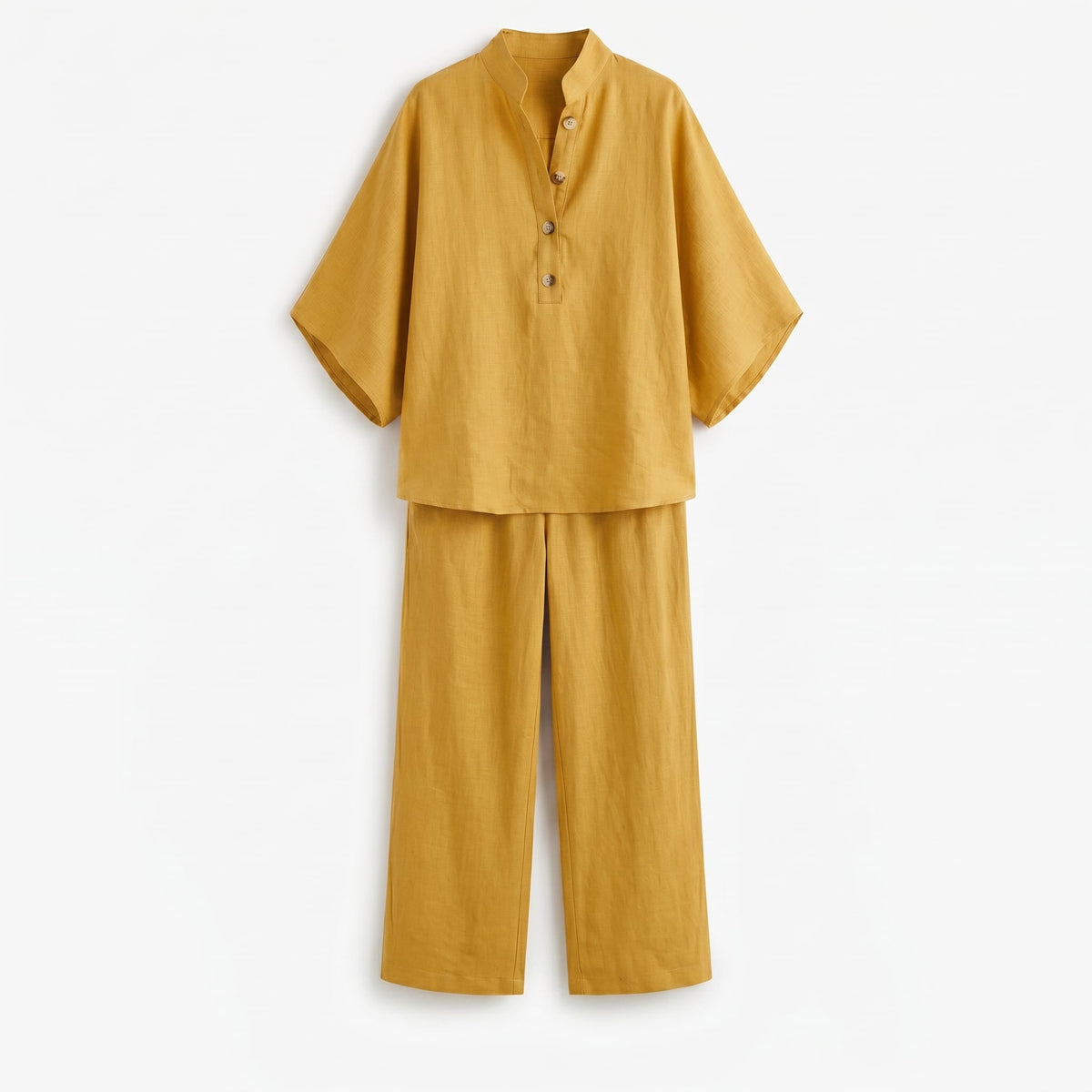 Maribel | Conjunto de lino estilo ancho