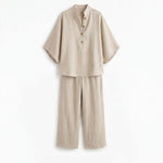 Maribel | Conjunto de lino estilo ancho