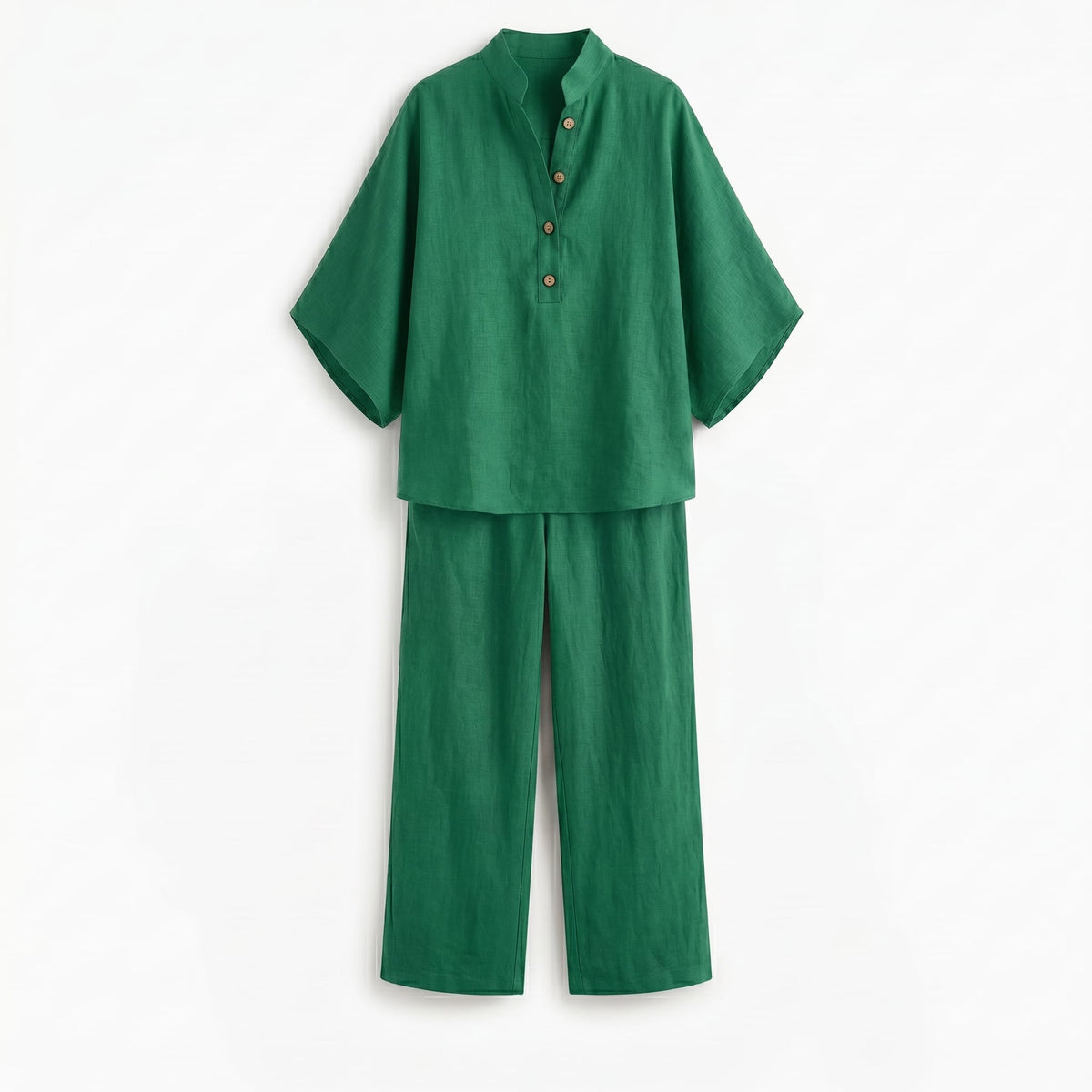 Maribel | Conjunto de lino estilo ancho