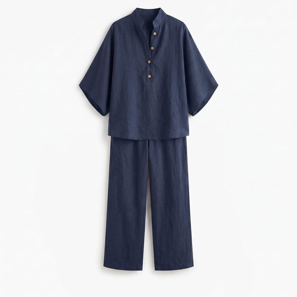 MARIBEL- CONJUNTO DE LINO ESTILO ANCHO