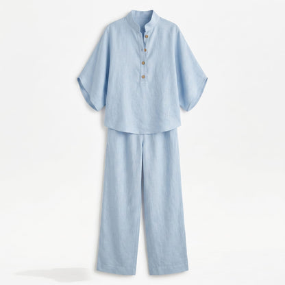 MARIBEL- CONJUNTO DE LINO ESTILO ANCHO