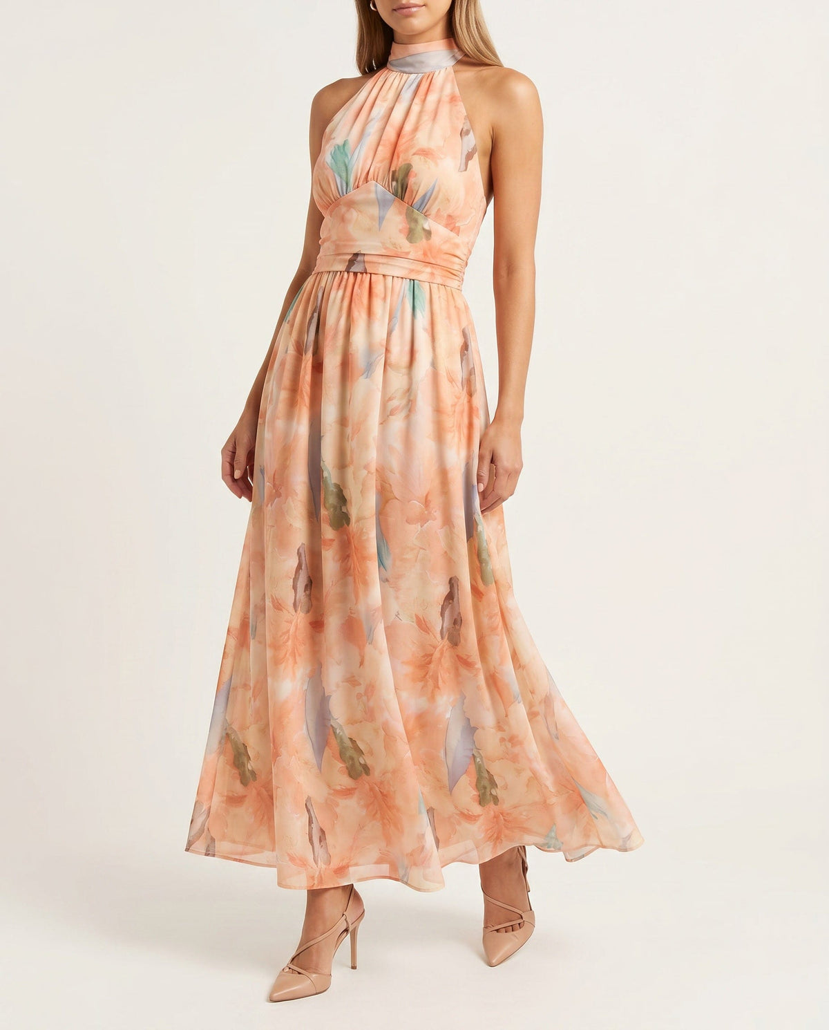 Helena | Vestido melocotón veraniego