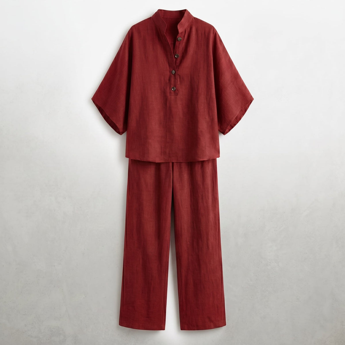 Maribel | Conjunto de lino estilo ancho